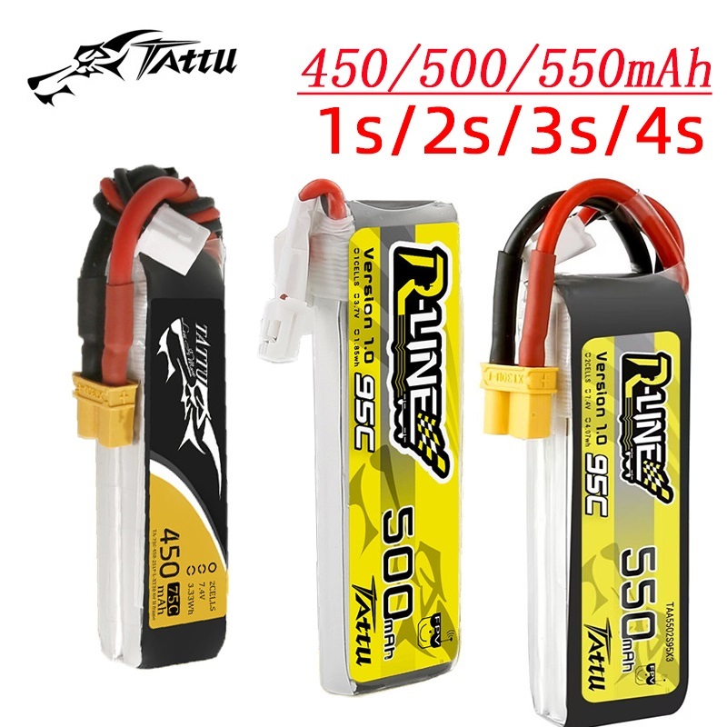 Fpv Drone Quadcopter - 3Pcs NEW TATTU 450/500/550mAh 75/95C 3.7/3.8/7.4/11.1/14.8V