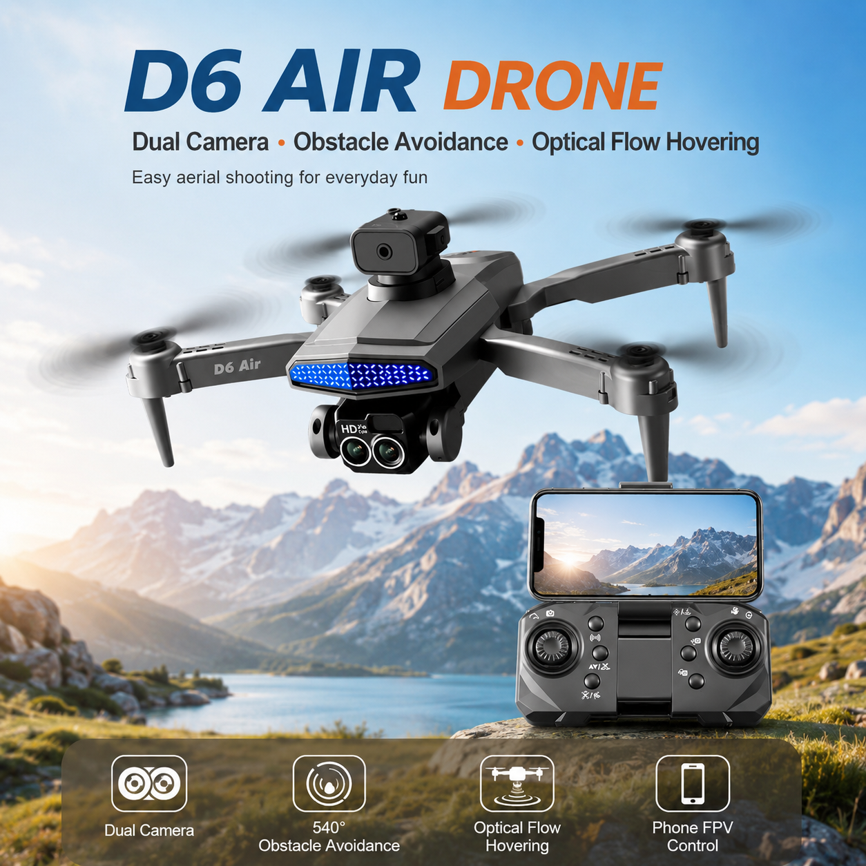 ZNLYRION D6 Air Foldable RC Dr - Fpv Drone Bag review and price